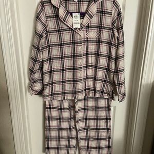 Charter Club Flannel Pink Plaid PJs